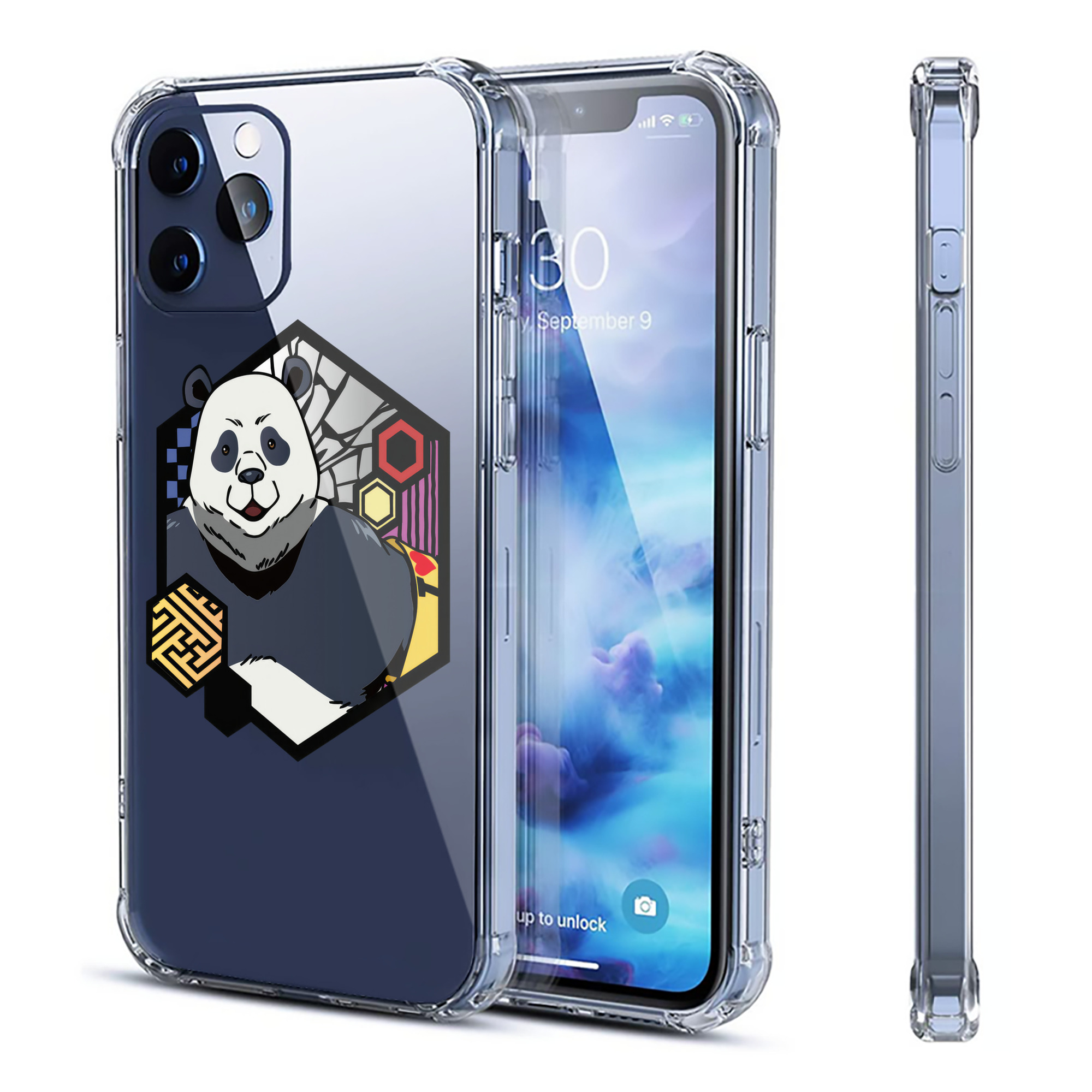 （画像用） 呪術廻戦 Jujutsu Kaisen 【iPhone 12シリーズ対応】透明スマホケース（クリアソフトケース）